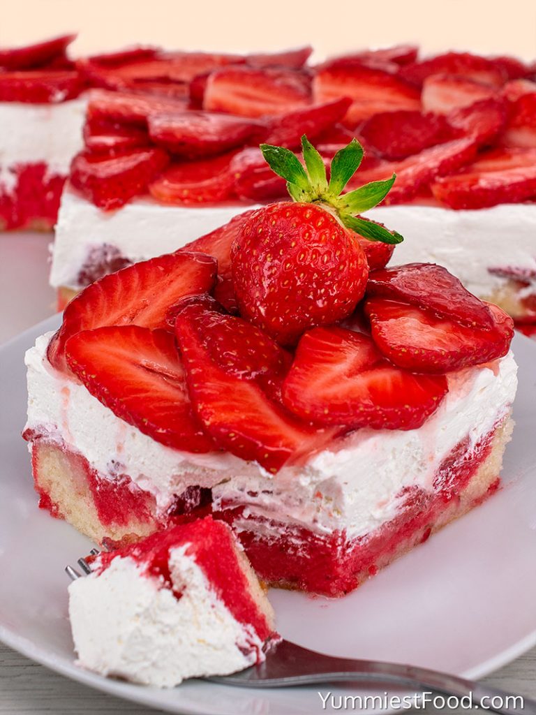 Strawberry Poke Cake – Recipe from Yummiest Food Cookbook