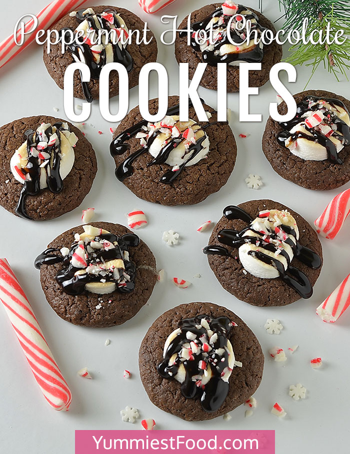 Peppermint Hot Chocolate Cookies – Recipe from Yummiest Food Cookbook