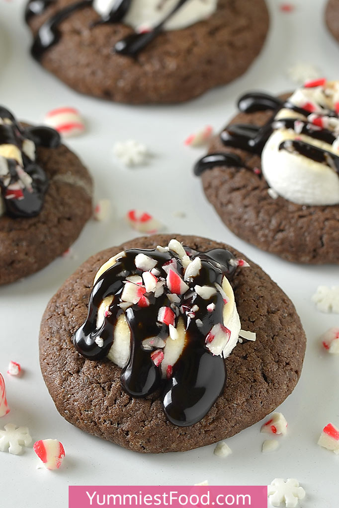 Peppermint Hot Chocolate Cookies