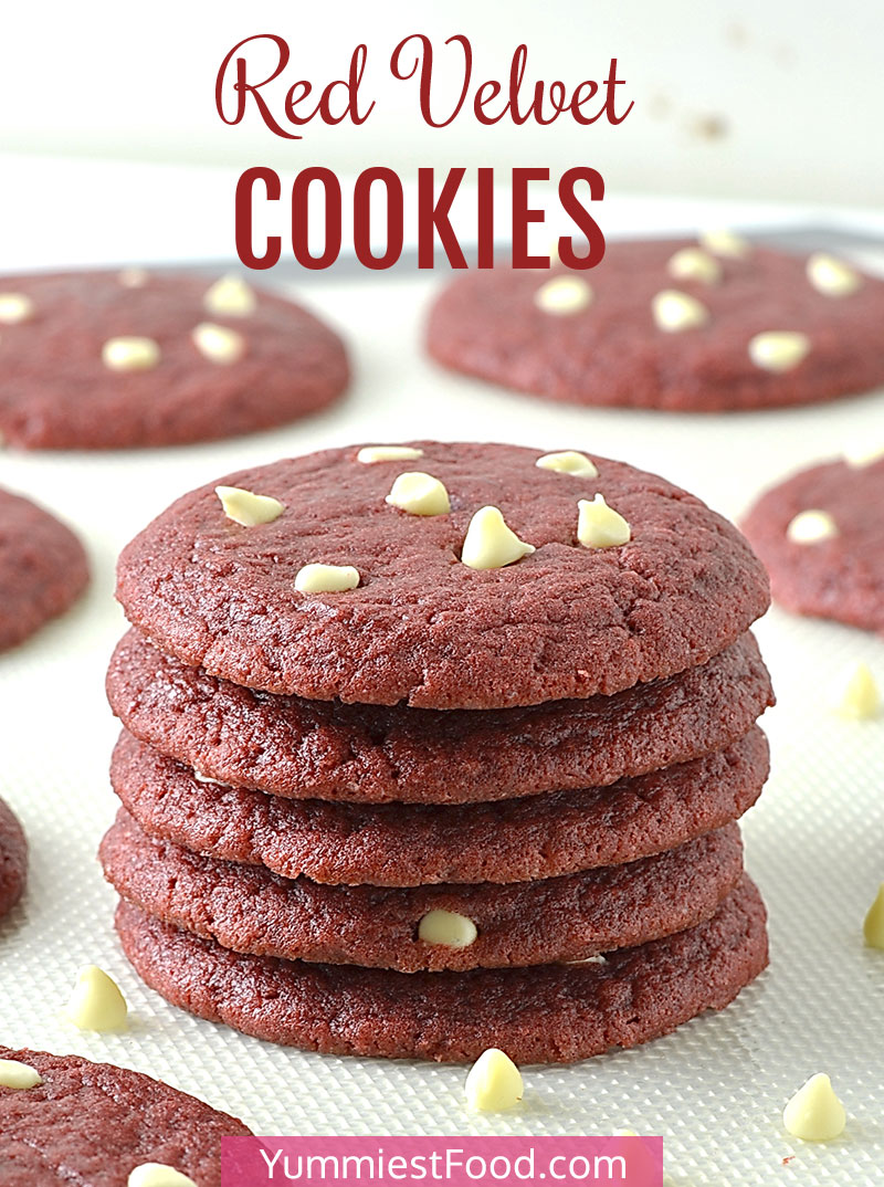 Red Velvet White Chocolate Chip Cookies Recipe