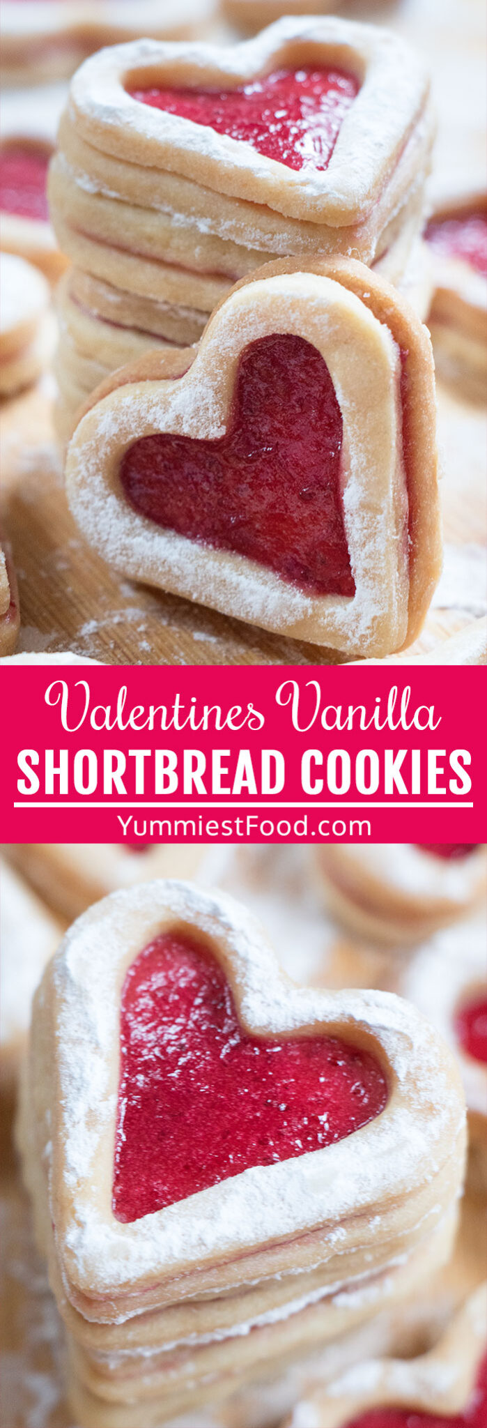 Valentines Vanilla Shortbread Cookies Recipe from Yummiest Food Cookbook