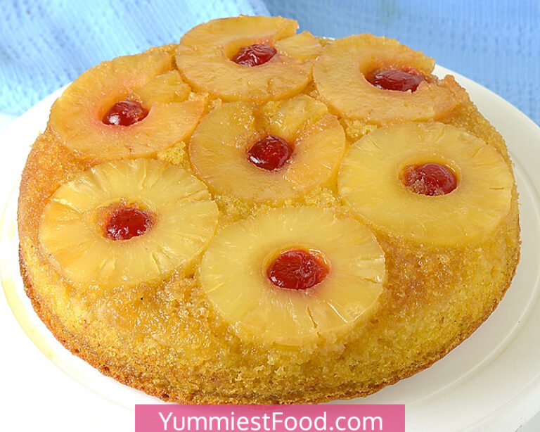 Pineapple Upside-Down Cake – Recipe from Yummiest Food Cookbook