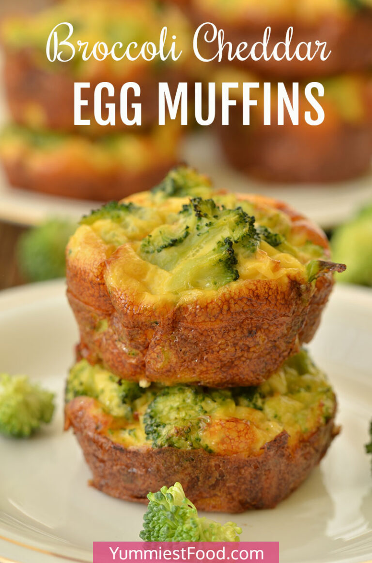 Broccoli Cheddar Egg Muffins Recipe from Yummiest Food Cookbook