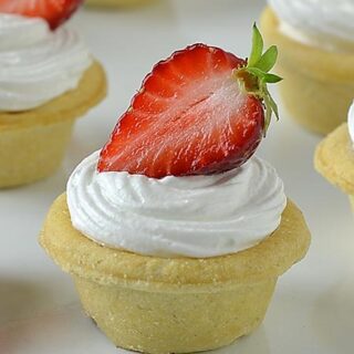Strawberry Cheesecake Sugar Cookie Cups - Featured Image