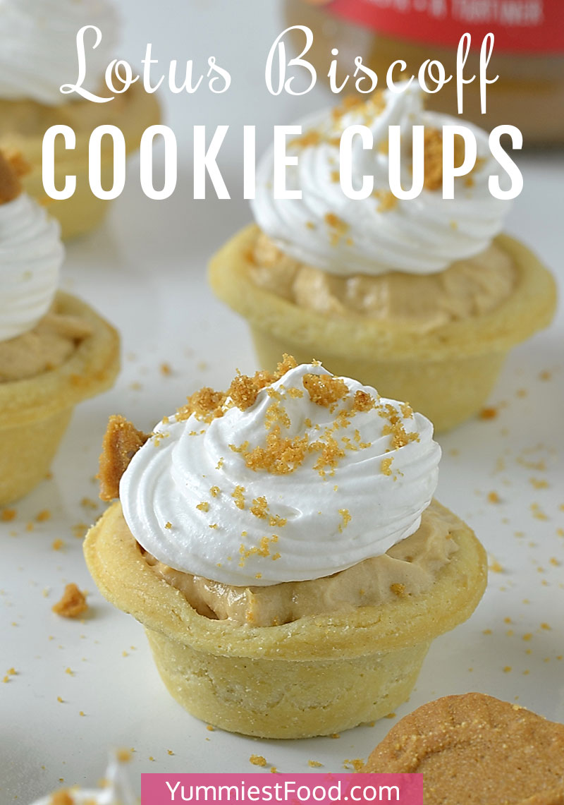 Lotus Biscoff Cheesecake Cookie Cups 