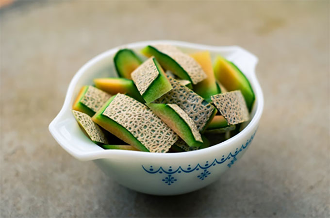 Cantaloupes in a bowl