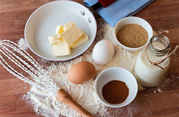 making cheesecake