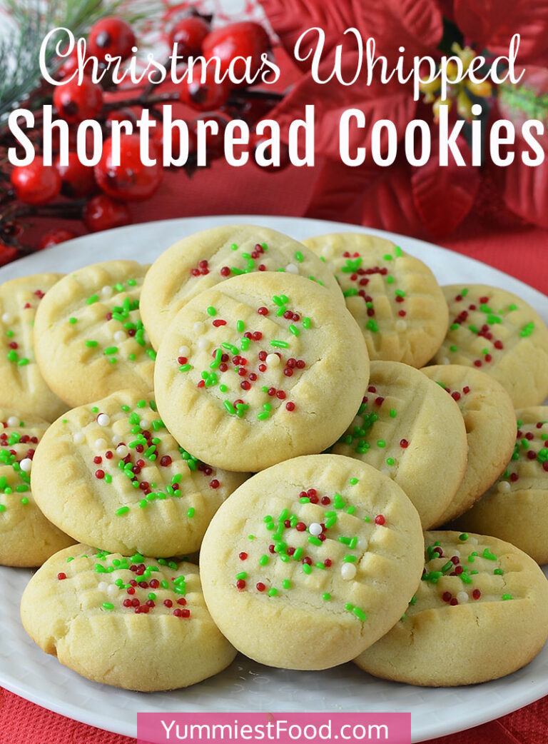Christmas Whipped Shortbread Cookies – Recipe from Yummiest Food Cookbook