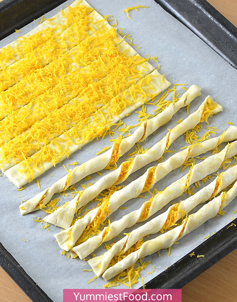 Cheese Twists - making - step 1