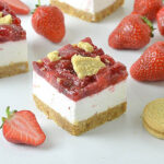Strawberry Oreo Cheesecake Bars - Featured Image