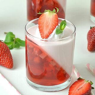 Strawberry Jell-o Parfaits Recipe - Featured Image