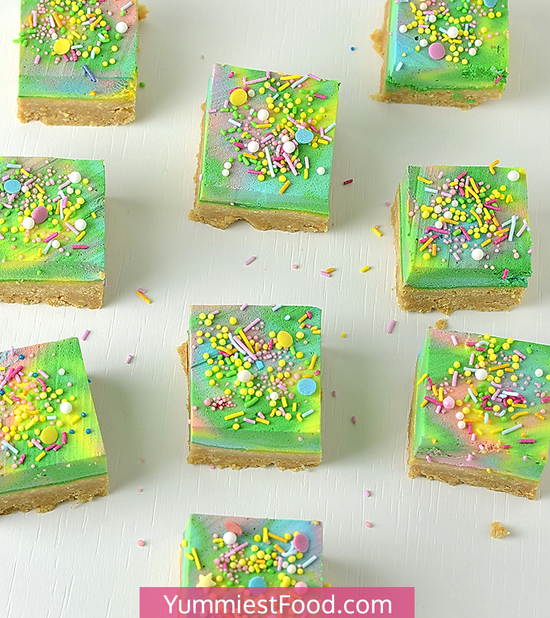 Tie Dye Cheesecake Bars