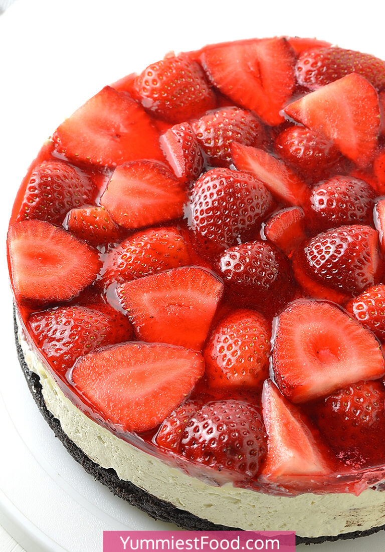 Strawberry Jello Cheesecake – Recipe From Yummiest Food Cookbook