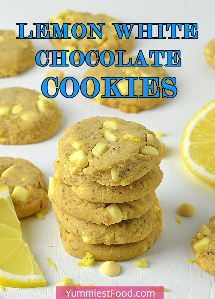 Lemon White Chocolate Cookies Recipe from Yummiest Food Cookbook