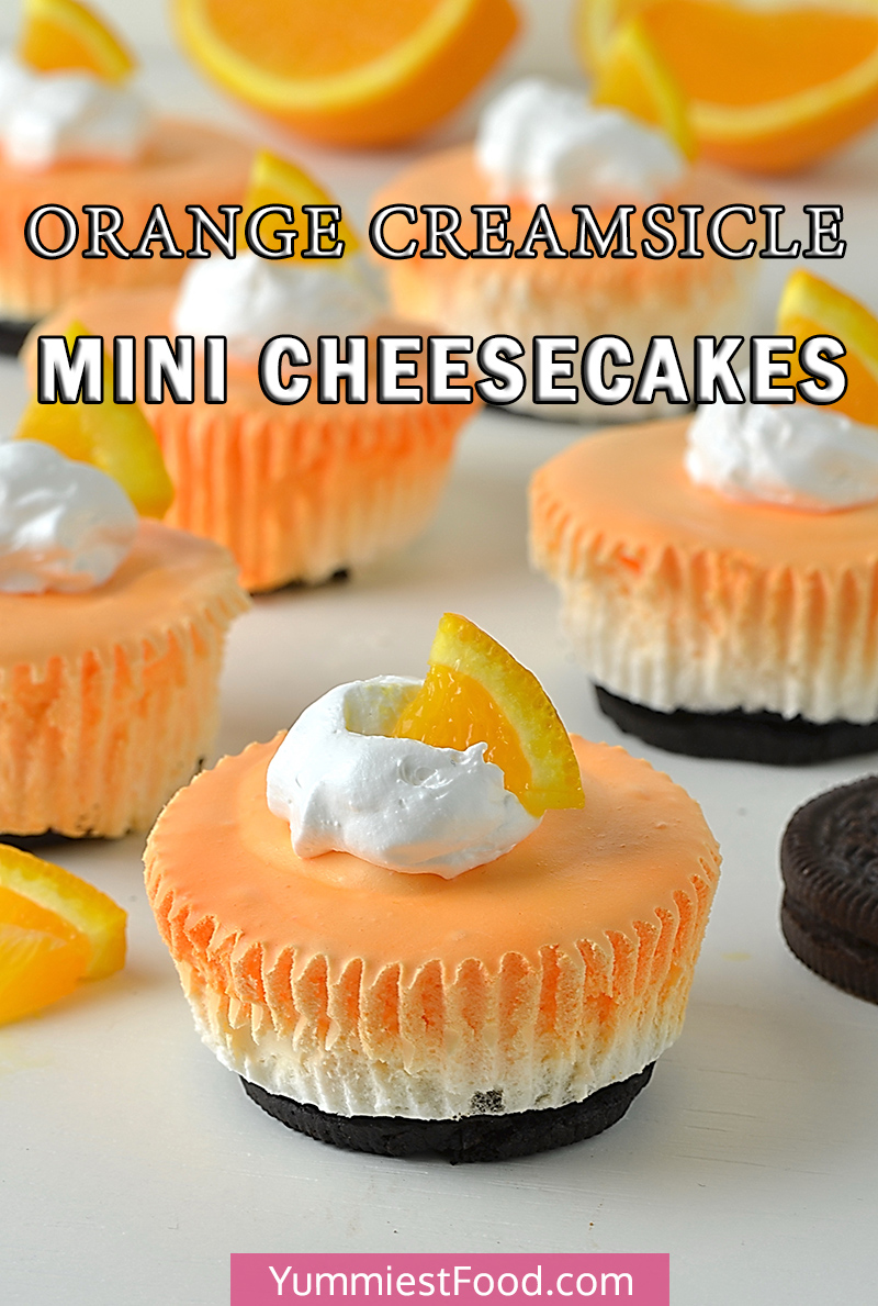 Orange Creamsicle Mini Cheesecakes