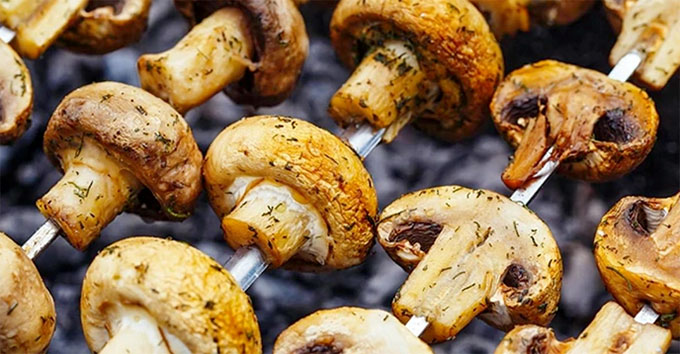 Grilled Mushroom Skewers