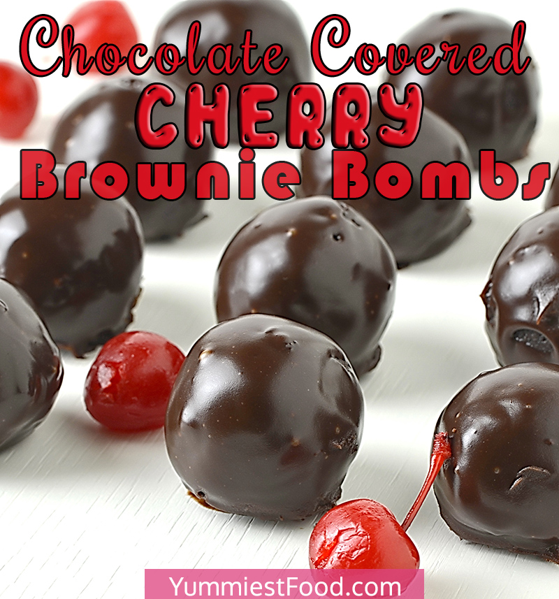 Chocolate Covered Cherry Brownie Bombs Recipe