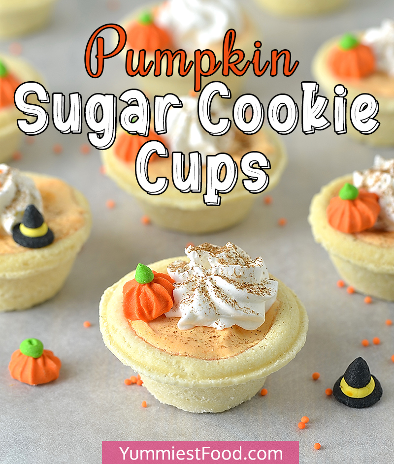Pumpkin Cheesecake Sugar Cookie Cups
