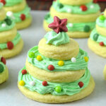 Stacked Christmas Tree Sugar Cookies - Featured Image