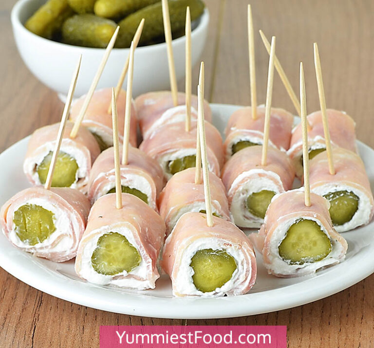 Ham Cheese and Pickle Roll Ups – Recipe from Yummiest Food Cookbook