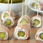 Ham Cheese and Pickle Roll Ups - Featured Image