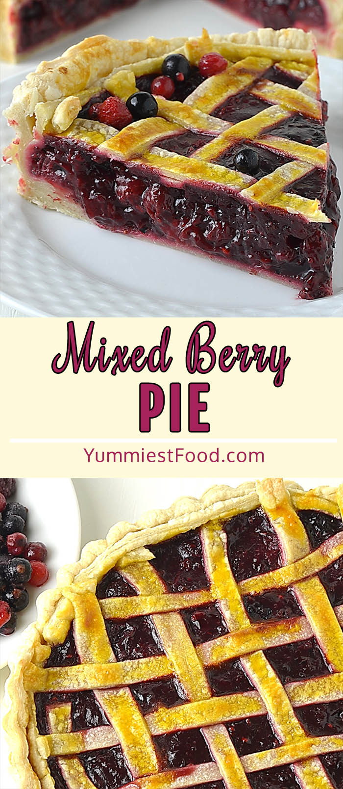 Mixed Berry Pies are my favorite for summer because you have all the incredible summer berries combined in dessert! Filled with 5 different types of berries and topped with a beautiful lattice crust