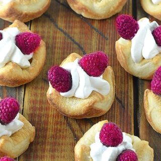 Puff Pastry Raspberry Tarts - Featured