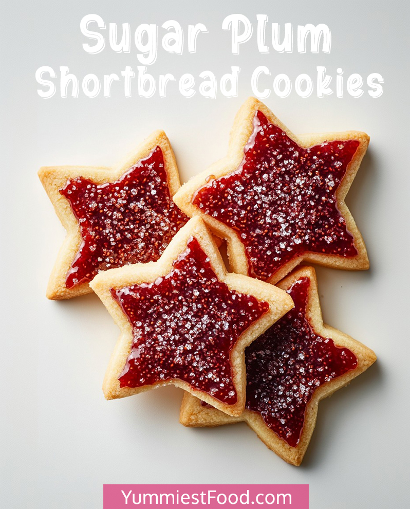 Sugar Plum Shortbread Cookies