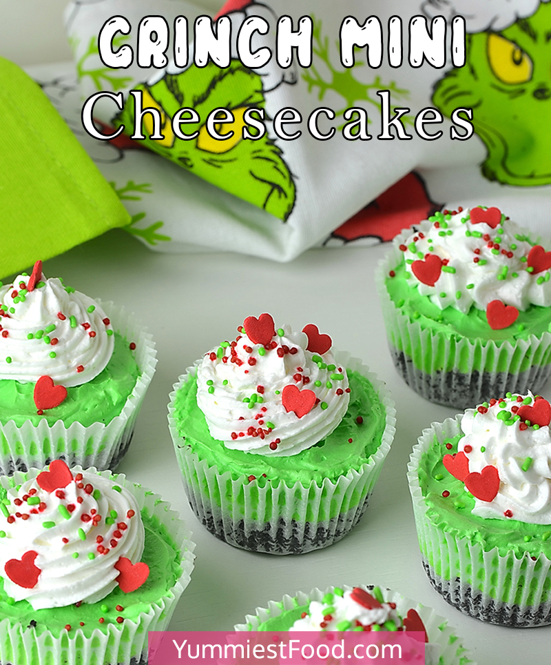 Grinch Mini Cheesecakes